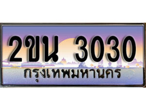 15. ป้ายเลขทะเบียน 3030 ทะเบียนรถเลข – 2ขน 3030 สวยสำหรับรถคุณ ผลรวมดี 15